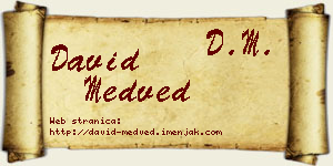 David Medved vizit kartica